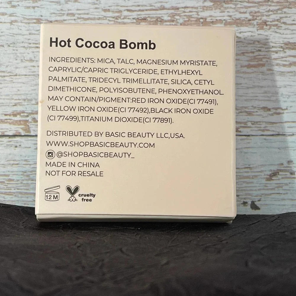 Basic Beauty Hot Cocoa Bomb Eyeshadow‎ Quad .14 oz
